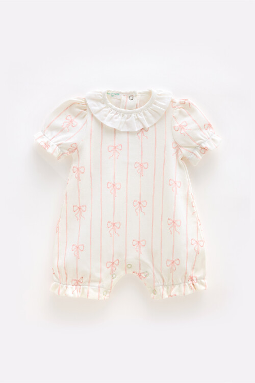 Baby Romper - Ribbon / Pink