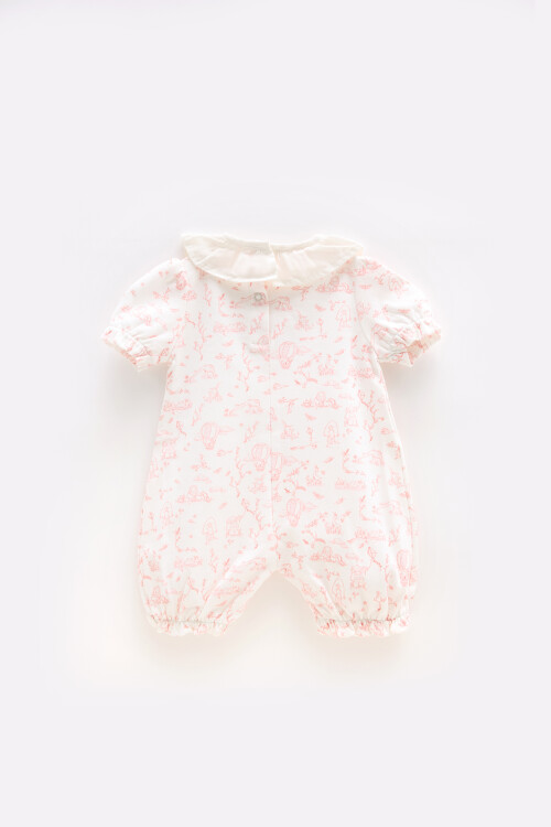 Baby Romper - Toile De Jouy / Pink
