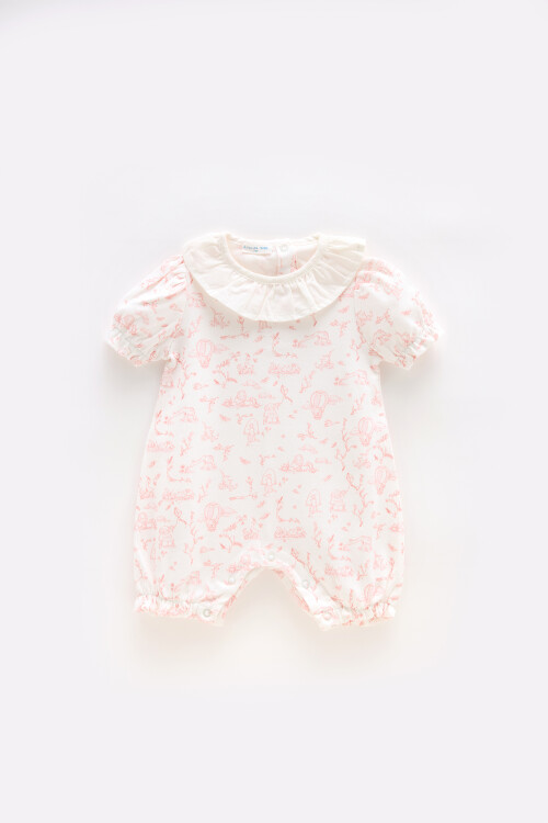 Baby Romper - Toile De Jouy / Pink