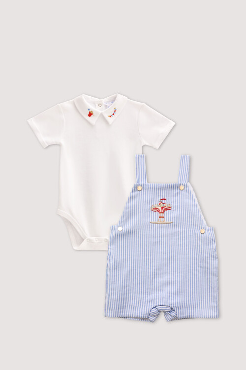 Baby Overalls & Embroidered Body Set - Funfair