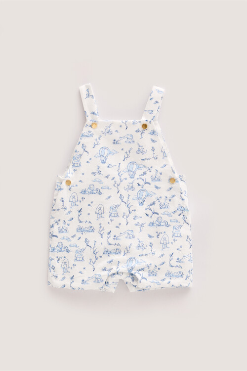 Baby Overalls - Toile de Jouy / Blue