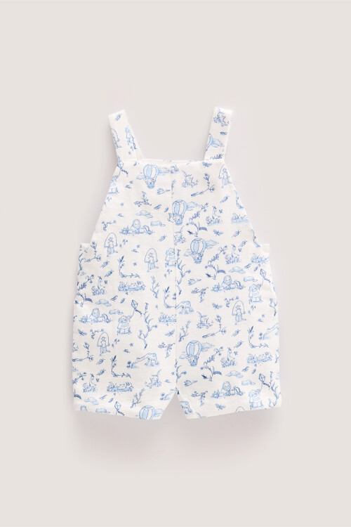 Baby Overalls - Toile de Jouy / Blue