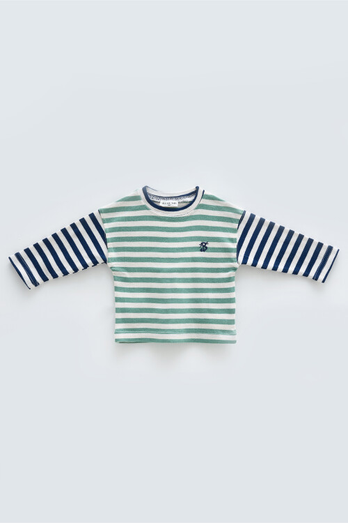 Striped Long Sleeve T-shirt - Green