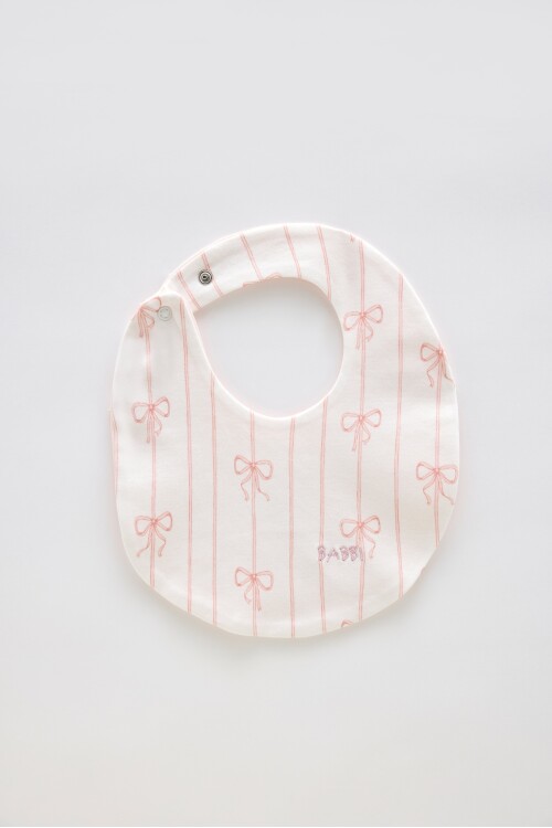 Newborn Bib & Hat Set - Ribbon/Pink