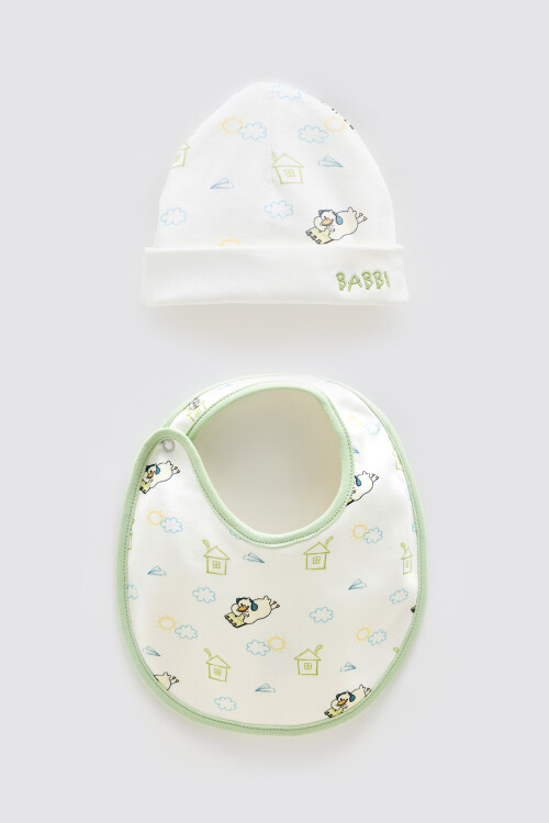 Newborn Bib & Hat Set - Picnic