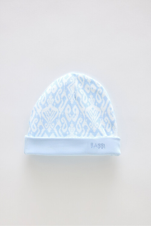 Newborn Hat - Ikat / Blue