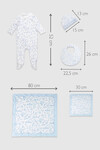 Newborn Set (5 Piece) - Toile De Jouy/Blue