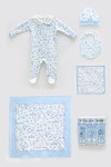 Newborn Set (5 Piece) - Toile De Jouy/Blue