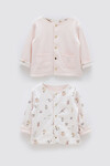 Double Side Baby Cardigan - Theatre / Pink