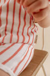 Ruffled Baby Romper - Red Striped