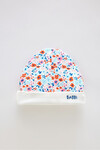 Newborn Bib & Hat Set - Tiny Flowers / Red